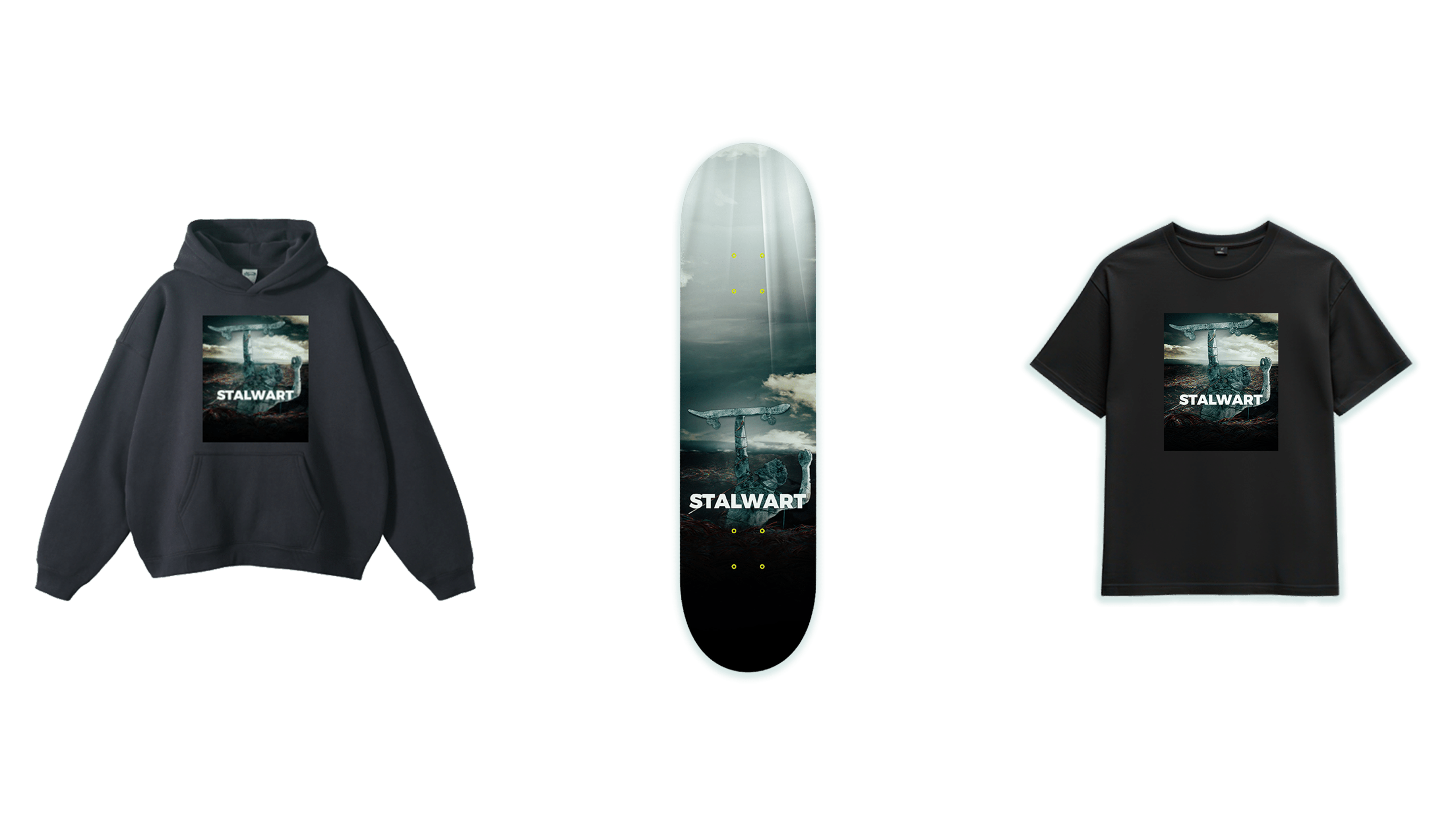 NicePlaceBadSetting Stalwart documentary apparel line and custom skateboard deck